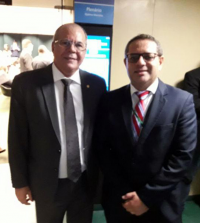 Deputado Hildo Rocha (à esquerda) e desembargador James Magno (à direita).