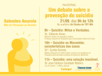 Setembro Amarelo - TRT-MA promove palestras sobre prevenção do suicídio na quinta-feira