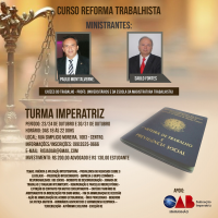 Curso sobre reforma trabalhista será ministrado em Imperatriz