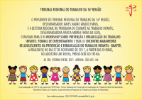 TRT-MA vai sediar III Workshop sobre Prevenção e Erradicação do Trabalho Infantil