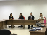 Ao lado de magistrados da primeira instância, desembargadora Márcia Andrea fez a abertura oficial da Semana de Extensão