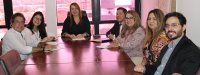 Presidenta Solange, representantes da GEAP (à esquerda) e gestores do TRT