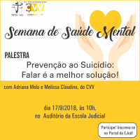 Mês de prevenção ao suicídio é marcado por evento voltado à saúde mental no TRT-MA