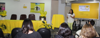 Marilda abriu o evento com um texto de exaltação à vida