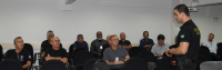 Felipe ministrando a oficina relativa à atualização de normas e procedimentos aplicados à segurança institucional