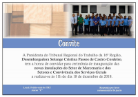 Mais inaugurações acontecerão no TRT-MA, nesta terça-feira (18/12)