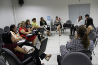 Juíza Liliana coordenou reunião no auditório do Fórum Astolfo Serra, na sexta-feira, 31 de maio
