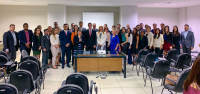Desembargadora Solange Cordeiro parabenizou os advogados trabalhistas e lembrou da importância do seu pai