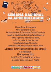 TRT-MA promove audiência pública para debater a expansão da aprendizagem no Maranhão nesta sexta-feira (23)