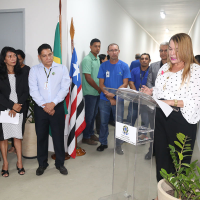 No seu discurso, a presidenta Solange agradeceu a todos envolvidos na execução do projeto