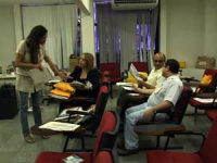 Doutores Francisco Gonçalves e Ferreira Júnior (UFMA), mestre Gisélia Castro e Patrícia Santiago, editora e apresentadora do Bom Dia Mirante 