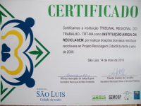         TRT-MA recebe título de “Instituição Amiga da Reciclagem”.