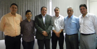 Des. Gerson de Oliveira e representantes da Associação Comercial de Imperatriz