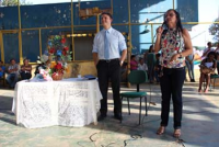 Juiz Bruno Motejunas e a diretora Maria Inês Barros de Macedo