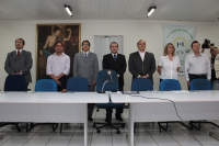 Marcio Tadeu, José Rodrigues, procurador Luiz de Melo, desembargador James Magno, José Heluy, Luiza Oliveira  e o prefeito José Rolin Filho