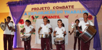 Banda de música da U.I Vila Embratel também se apresentou durante o evento