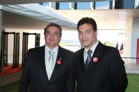 Des. Gerson de Oliveira e Des. André Damasceno durante cerimônia de posse dos novos dirigentes do TST.