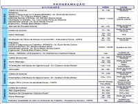 Programação da Semana de Saúde.