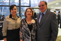 Desembargadoras Kathia Albuquerque e Elza Silveira com o ouvidor do TRT-MA, desembargador Gerson de Oliveira.