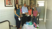 Equipe de servidores, des. Gerson Oliveira e Irmã Mônica.