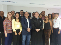 Desembargador James Magno, juiz Carvalho Neto e equipes da Corregedoria e VT de Timon
