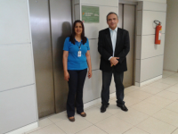 Juiz Paulo Mont'Alverne, diretor do Foro Astolfo Serra e servidora Marcelina de Fátima