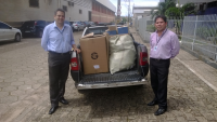 Servidores do Controle Interno do TRT - unidade que mais contribuiu em abril com a coleta de papel