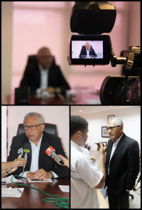 Presidente do TRT-MA concede entrevista coletiva sobre a greve dos rodoviários