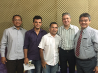 Luiz Sales, Horácio Soares, Sandro Vagner, juiz Leonardo e o advogado Pedro Edilson