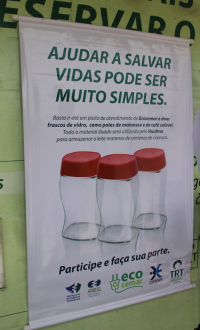 TRT-MA faz doação de frascos de vidro recicláveis ao Banco de Leite do Hospital Universitário