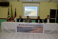 Mesa de abertura da 1ª Jornada Jurídica da Magistratura do Trabalho do TRT16.