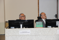 Desembargador Luiz Cosmo e advogado Geomilson Lima, da Comissão Organizadora, acompanharam trabalhos