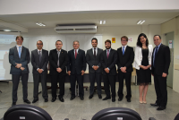 Desemabargadores James Mgno e José Evandro, vice-diretor da EJUD16; juízes Bruno Motejunas e Paulo Fernando; e os novos magistrados