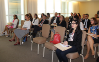Assessores assistem à palestra sobre Endomarketing.
