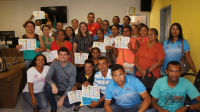 Juíza Liliana, servidor Esmar e os agentes comunitários de saúde