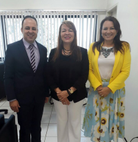 Juiz Jedson, desembargadora Solange e a advogada Yara