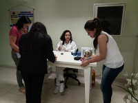 Vários servidores e terceirizados compareceram à Seção de Saúde no segundo dia da campanha
