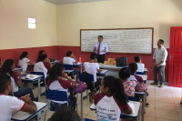 O magistrado fez palestra para alunos do 3º ano do ensino médio