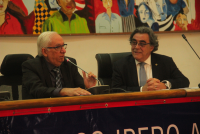 Desembargador Américo Bedê Freire, decano do TRT-MA, apresentou o palestrante