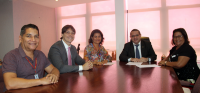 Integrantes CPAD: José Antonio, juiz Bruno Motejunas, Nonata Teixeira e desembargador James Magno; e a presidente Coopresl