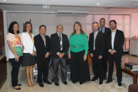 Safira, Aline, Celson, Daniel, desembargadora Solange, Sérgio, Augusto e Noredim