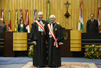 Ministro Brito Pereira após ser empossado pelo ministro Ives Gandra Filho