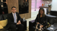 A diretora da EJUD16 e o presidente da OAB-MA discutem estabelecimento de parceria