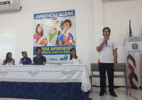 Jovem aprendiz fala sobre a importância da Lei de Aprendizagem.