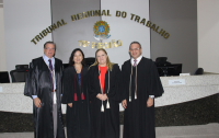Desembargador Gérson, procuradora Márcia, e desembargadores Ilka Esdra e James Magno