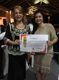 Desembargadora Solange com a empresária e condessa da Cruz Vermelha no Maranhão, Daniela Andrade