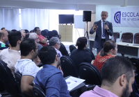 O oficial de justiça Marcelo iniciou a capacitação