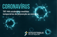 Imagem e nome do Coronavírus em azul turquesa sobre fundo azul escuro.