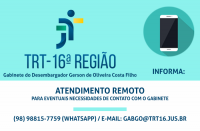 Desembargador Gerson de Oliveira suspendeu trabalho presencial no seu gabinete