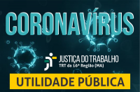 Imagem em fundo preto com o cabeçalho coronavírus e titulo utilidade pública